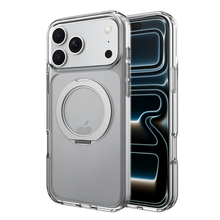 ArmorElite Case - iPhone 18 Pro / 17 Pro - Military Grade Back Cover - Stand Functon - (compatible with MagSafe) - Clear