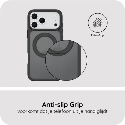 ArmorElite Case - iPhone 18 Pro / 17 Pro - Military Grade Back Cover - Stand Functon - (compatible with MagSafe) - Black