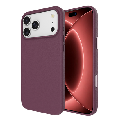 ArmorGrip Case - iPhone 18 Pro / 17 Pro - Grainy Back Cover - (compatible with MagSafe) - Dark Cherry
