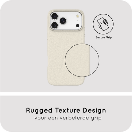 ArmorGrip Case - iPhone 18 Pro / 17 Pro - Grainy Back Cover - (compatible with MagSafe) - Ivory