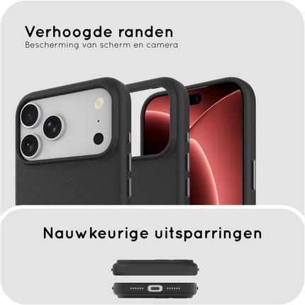 ArmorGrip Case - iPhone 18 Pro / 17 Pro - Grainy Back Cover - (compatible with MagSafe) - Black