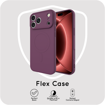 Flex Case - iPhone 18 Pro / 17 Pro - TPU Back Cover - (compatible with MagSafe) - Dark Cherry