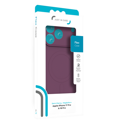 Flex Case - iPhone 18 Pro / 17 Pro - TPU Back Cover - (compatible with MagSafe) - Dark Cherry
