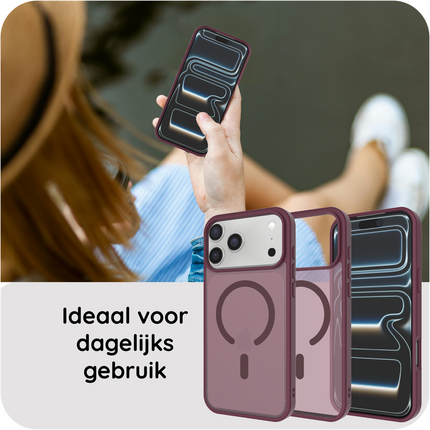 ArmorElite Case - iPhone 18 Pro / 17 Pro - Military Grade Back Cover - (compatible with MagSafe) - Dark Cherry