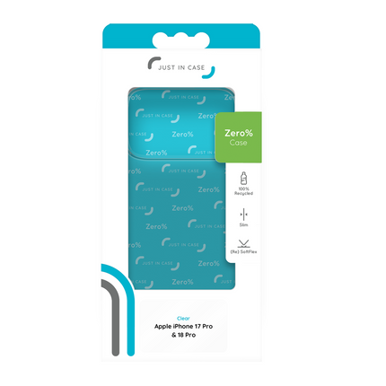 Zero% Case - iPhone 18 Pro / 17 Pro - Soft TPU Back Cover (GRS Recycled) - Clear