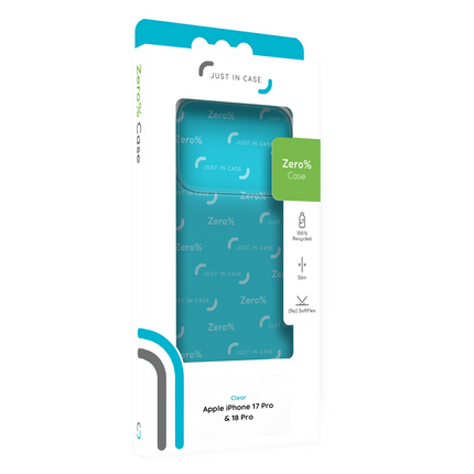 Zero% Case - iPhone 18 Pro / 17 Pro - Soft TPU Back Cover (GRS Recycled) - Clear