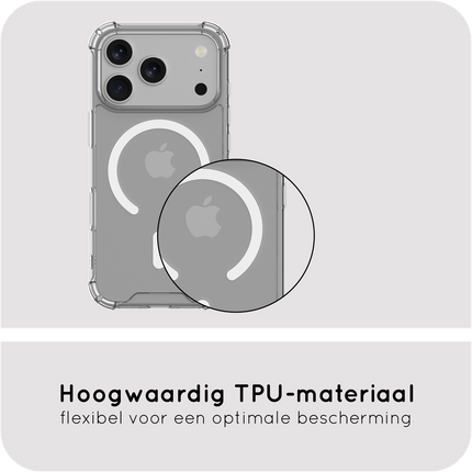 FlexImpact Case - iPhone 18 Pro / 17 Pro - Reinforced TPU Back Cover - (compatible with MagSafe) - Clear