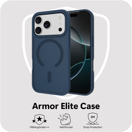 ArmorElite Case - iPhone 18 Pro Max / 17 Pro Max - Military Grade Back Cover - (compatible with MagSafe) - Blue