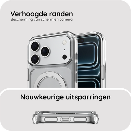 ArmorElite Case - iPhone 18 Pro Max / 17 Pro Max - Military Grade Back Cover - Stand Functon - (compatible with MagSafe) - Clear