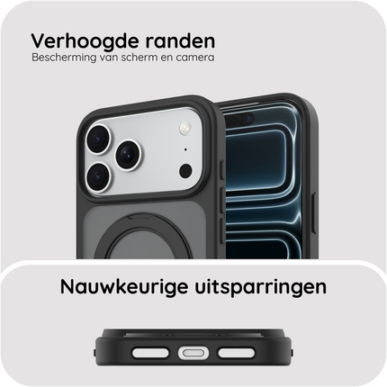 ArmorElite Case - iPhone 18 Pro Max / 17 Pro Max - Military Grade Back Cover - Stand Functon - (compatible with MagSafe) - Black