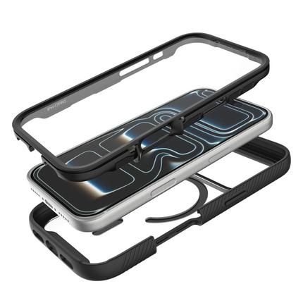 360 Defense Case - iPhone 18 Pro Max / 17 Pro Max - Full Body Protection with Built-in Screenprotector - Magsafe Compatible - Black