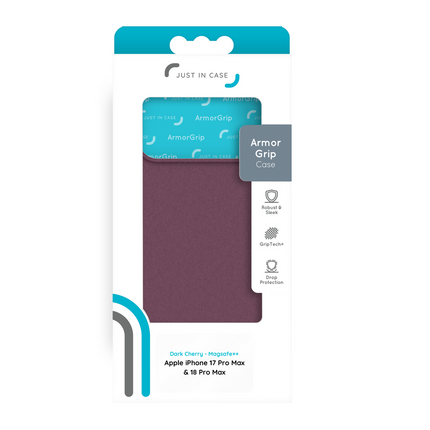 ArmorGrip Case - iPhone 18 Pro Max / 17 Pro Max - Grainy Back Cover - (compatible with MagSafe) - Dark Cherry