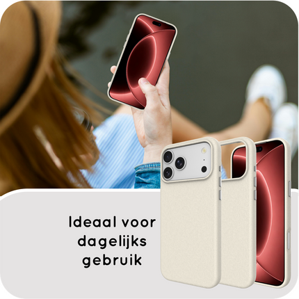 ArmorGrip Case - iPhone 18 Pro Max / 17 Pro Max - Grainy Back Cover - (compatible with MagSafe) - Ivory