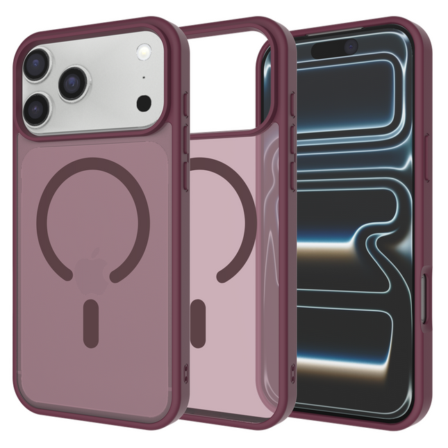 ArmorElite Case - iPhone 18 Pro Max / 17 Pro Max - Military Grade Back Cover - (compatible with MagSafe) - Dark Cherry