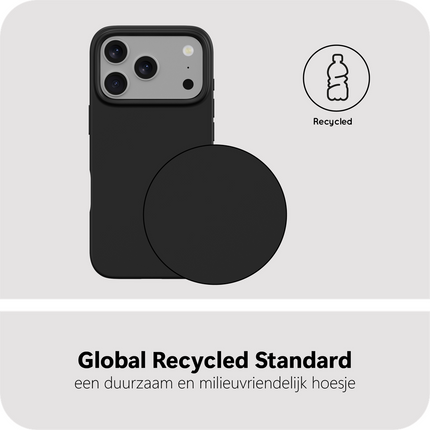 Zero% Case - iPhone 18 Pro Max / 17 Pro Max - Soft TPU Back Cover (GRS Recycled) - Black