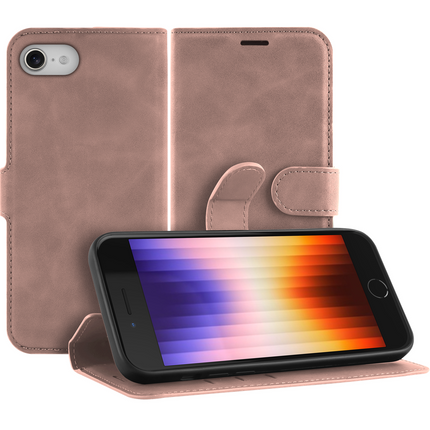 PrimeWallet Case - iPhone SE (2022) - PU leather Wallet Case - Pink