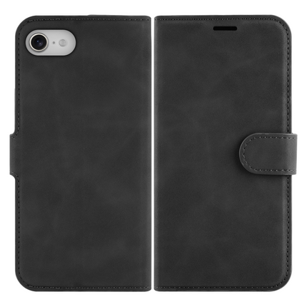 PrimeWallet Case - iPhone SE (2022) - PU leather Wallet Case - Black