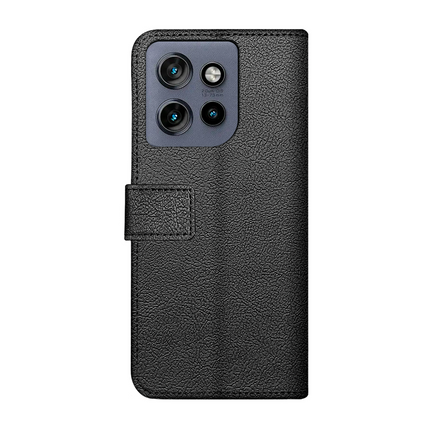 Classic Wallet Case - Motorola Edge 60 Neo - PU leather Book Case - Black