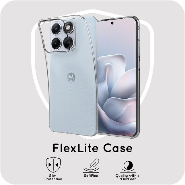 FlexLite Case - Motorola Edge 70 Fusion - Soft TPU Back Cover - Clear