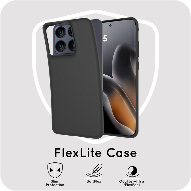FlexLite Case - Motorola Edge 70 Fusion - Soft TPU Back Cover - Black