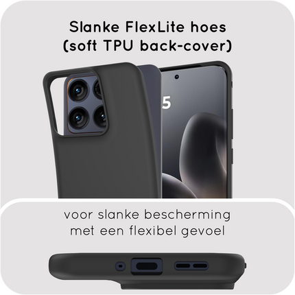 FlexLite Case - Motorola Edge 70 Fusion - Soft TPU Back Cover - Black