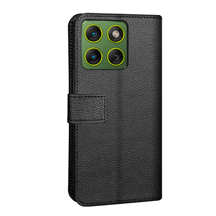 Classic Wallet Case - Motorola Edge 70 - PU leather Book Case - Black