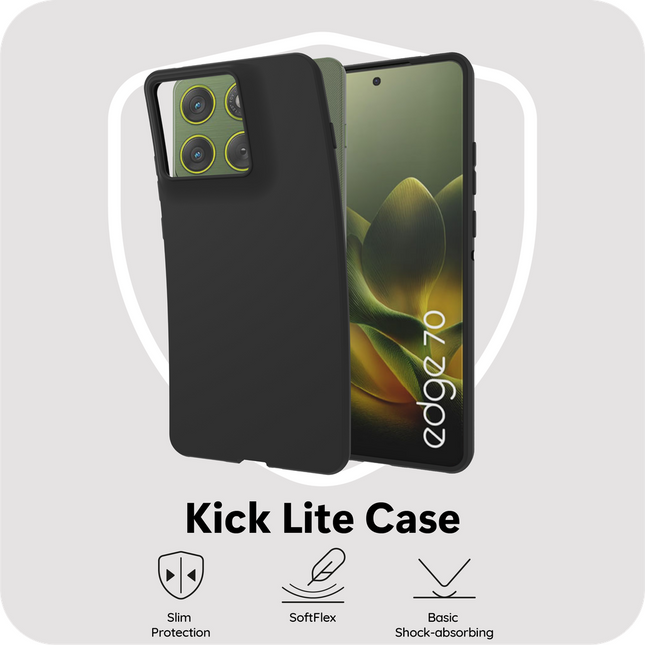 FlexLite Case - Motorola Edge 70 - Soft TPU Back Cover - Black