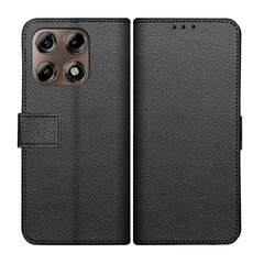 Classic Wallet Case - Motorola Edge 70 Pro - PU leather Book Case - Black