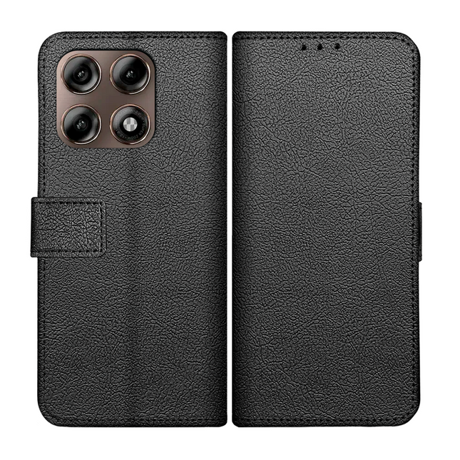 Classic Wallet Case - Motorola Edge 70 Pro - PU leather Book Case - Black