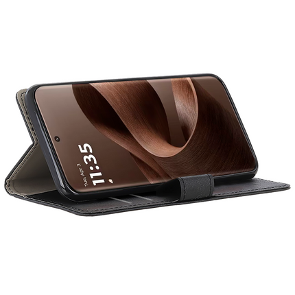 Classic Wallet Case - Motorola Edge 70 Pro - PU leather Book Case - Black