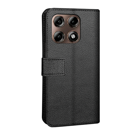 Classic Wallet Case - Motorola Edge 70 Pro - PU leather Book Case - Black