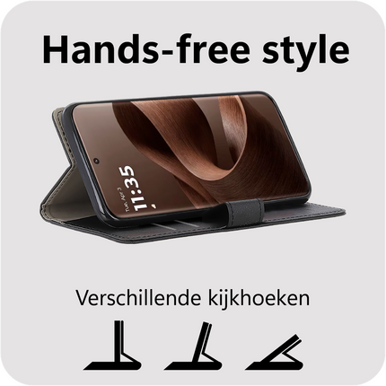 Classic Wallet Case - Motorola Edge 70 Pro - PU leather Book Case - Black