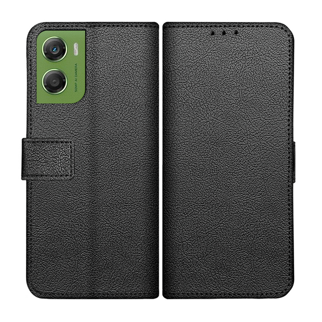 Classic Wallet Case - Motorola Moto G06 / G06 Power - PU leather Book Case - Black