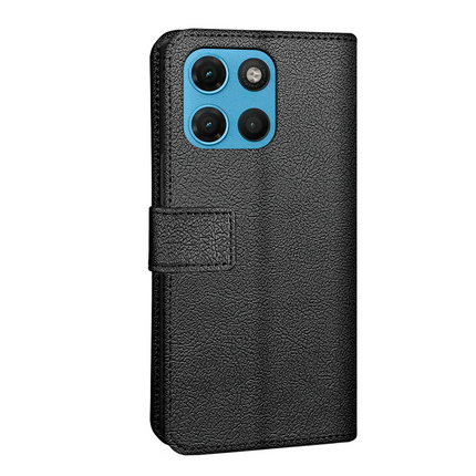 Classic Wallet Case - Motorola Moto G17 / G17 Power - PU leather Book Case - Black