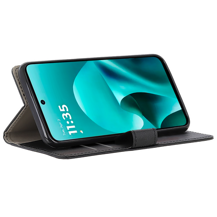 Classic Wallet Case - Motorola Moto G37 / G47 - PU leather Book Case - Black