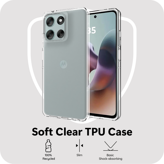 FlexLite Case - Motorola Moto G56 - Soft TPU Back Cover - Clear