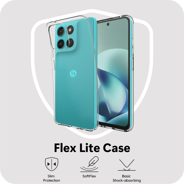 FlexLite Case - Motorola Moto G57 / G57 Power / G67 Power - Soft TPU Back Cover - Clear
