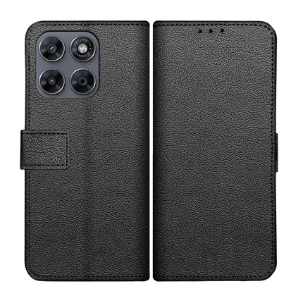 Classic Wallet Case - Motorola Moto G67 / G77 / G87 - PU leather Book Case - Black