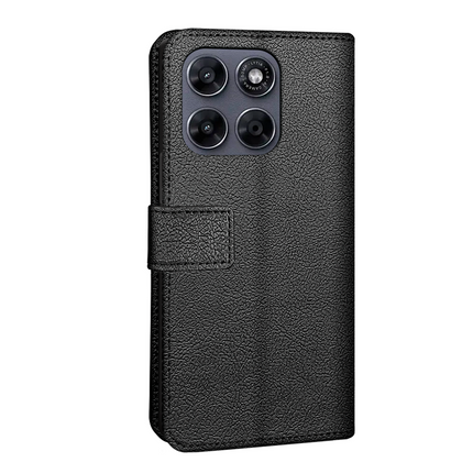 Classic Wallet Case - Motorola Moto G67 / G77 / G87 - PU leather Book Case - Black