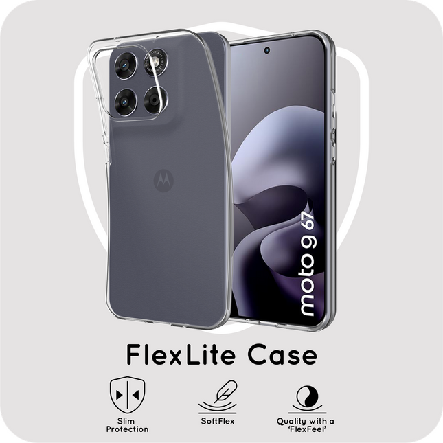 FlexLite Case - Motorola Moto G67 / G77 / G87 - Soft TPU Back Cover - Clear