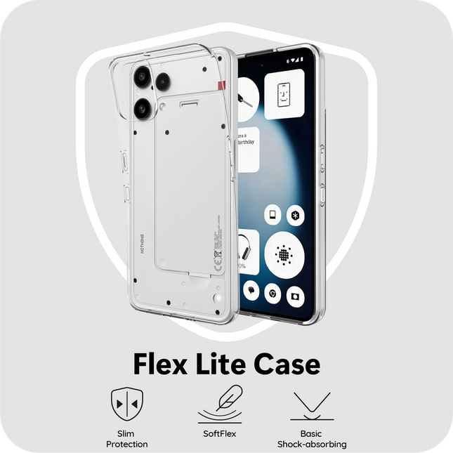 FlexLite Case - Nothing Phone (3a) Lite - Soft TPU Back Cover - Clear