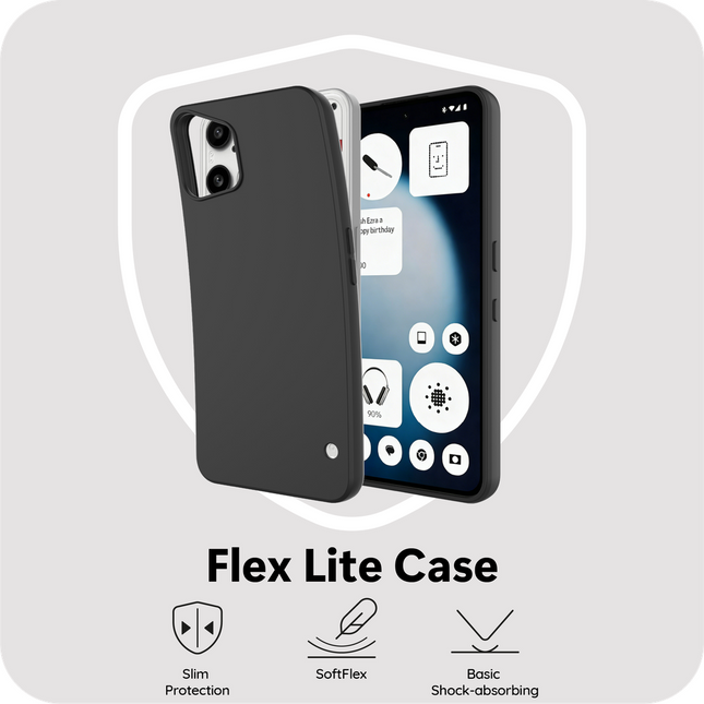 FlexLite Case - Nothing Phone (3a) Lite - Soft TPU Back Cover - Black