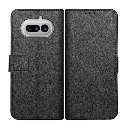 Classic Wallet Case - Nothing Phone (4a) - PU leather Book Case - Black
