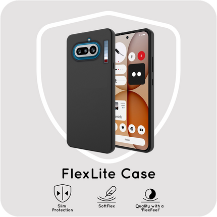FlexLite Case - Nothing Phone (4a) - Soft TPU Back Cover - Black