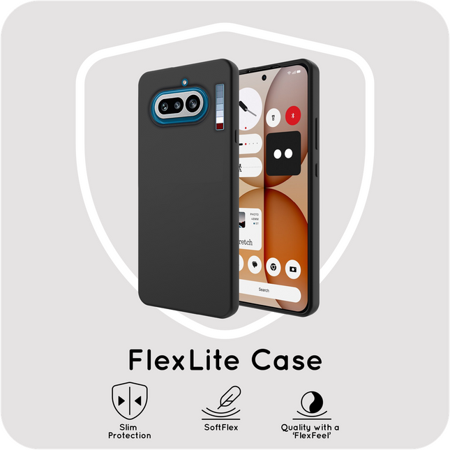FlexLite Case - Nothing Phone (4a) - Soft TPU Back Cover - Black