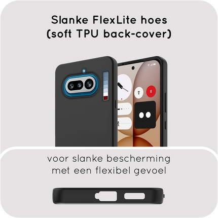 FlexLite Case - Nothing Phone (4a) - Soft TPU Back Cover - Black