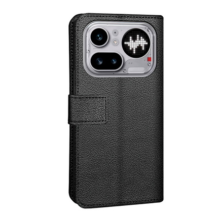 Classic Wallet Case - Nothing Phone (4a) Pro - PU leather Book Case - Black