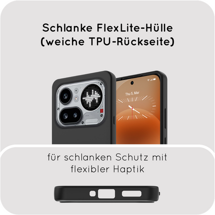 FlexLite Case - Nothing Phone (4a) Pro - Soft TPU Back Cover - Black