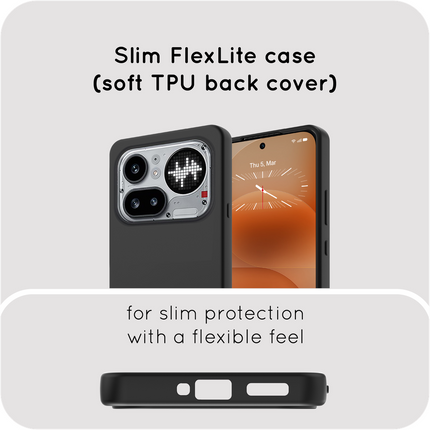 FlexLite Case - Nothing Phone (4a) Pro - Soft TPU Back Cover - Black
