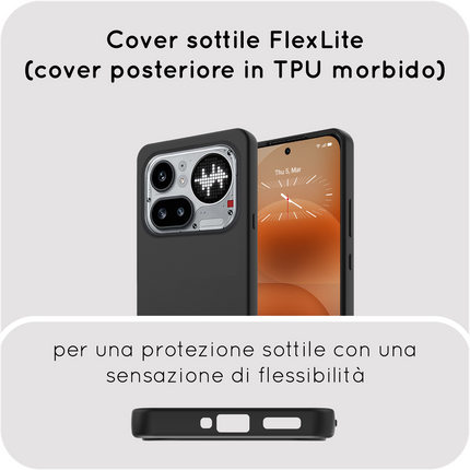 FlexLite Case - Nothing Phone (4a) Pro - Soft TPU Back Cover - Black